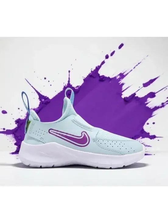 Nike Flex Runner 3 Glacier Blue Hyper Violet Kid Preschool Running FN1294 Sz 6.5