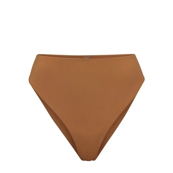 Skims Swim Almond Recycled Swim Mid Waist Bikini Bottom Almond Size XXS