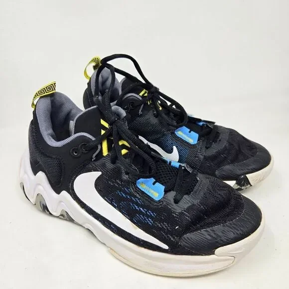 NIKE Giannis Immortality 2 Black White‎ Blue Yellow Size 5Y