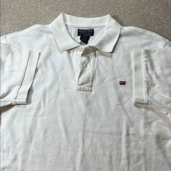 Ralph Lauren Men's White Polo Shirt‎ large like new