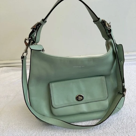 Coach Handbag Legacy Leather Courtenay Mint Green Hobo Shoulder Bag