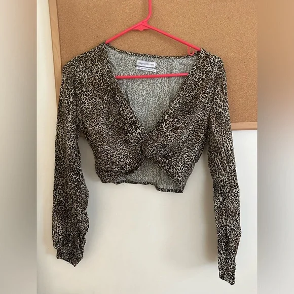 UO Animal Print Long Sleeve