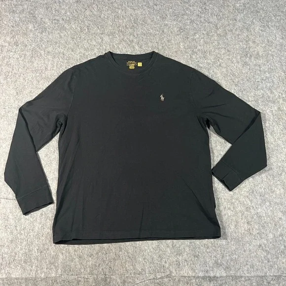 Polo Ralph Lauren Men's Long Sleeve T-Shirt Size Large Black‎ Classic Fit Top