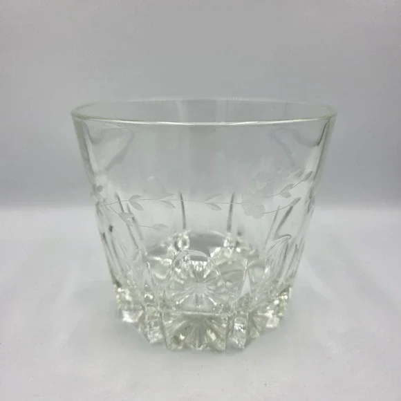 Vintage Princess House Heritage Lead‎ Crystal Ice Bucket Etched Floral