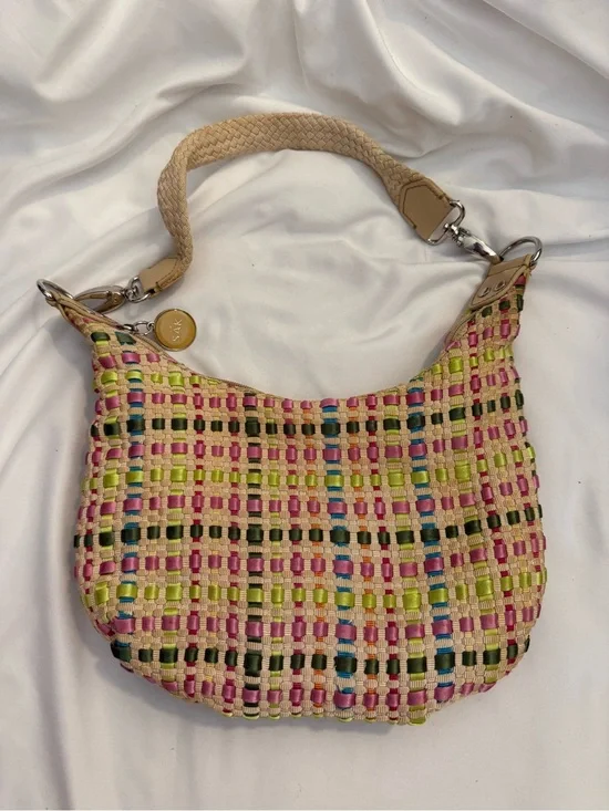 EUC Vintage Y2K The Sak Woven Ribbon Hobo Shoulder Bag