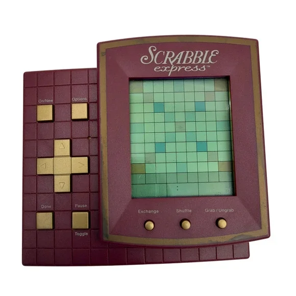 Hasbro Scrabble Express Handheld Electronic Game 1999 Tested Working