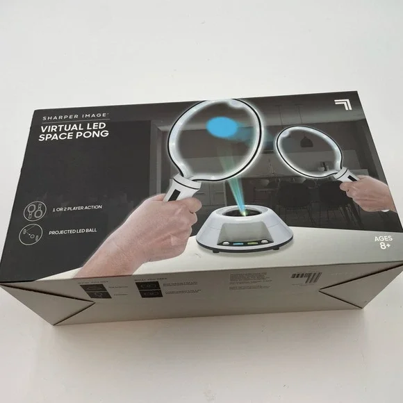 Virtual LED Space Pong Sharper Image - 1 Or 2 Players Projected Led Ball