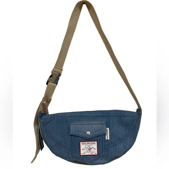 NEW True Religion Denim Hobo Handbag Shoulder Bag Purse NWT