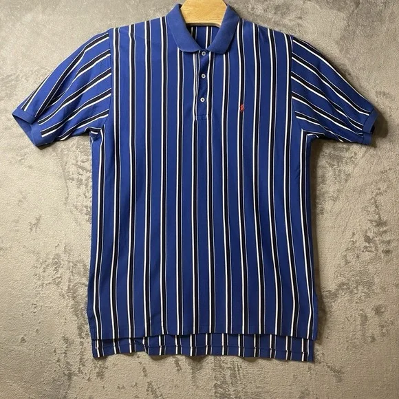 Polo by Ralph Lauren Men's XL  Polo‎ Shirt Blue W White Striped Collared SS