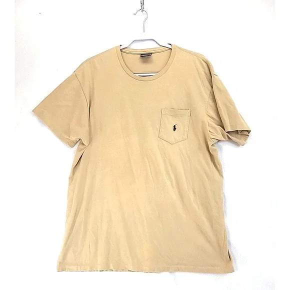 Polo Ralph Lauren Cotton Logo Embroidered Pocket T Shirt Mens L Preppy Old Money