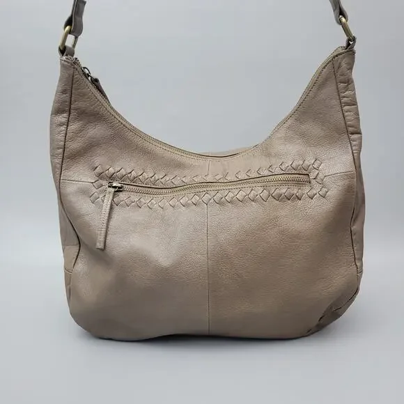 Day & Mood Anthropologie Brown Soft Leather Shoulder Bag Hobo Bag EUC