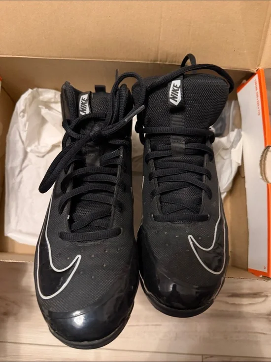 Nike Black High-Top Sneakers with White Swoosh Accents