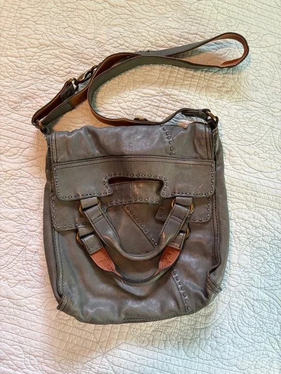 Lucky Brand Gray-Blue Abbey Road Bag