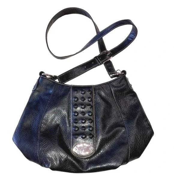 Nine West Studded Hobo Shoulder Bag Black Bag One‎ Size