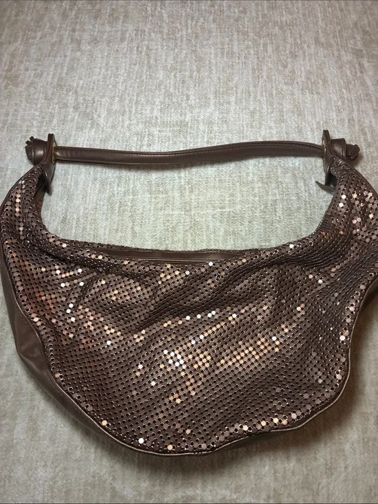 Bueno Brown Sequin Hobo Bag