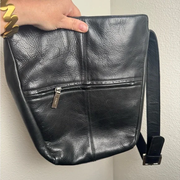HOBO international vintage Black Leather Bag purse‎