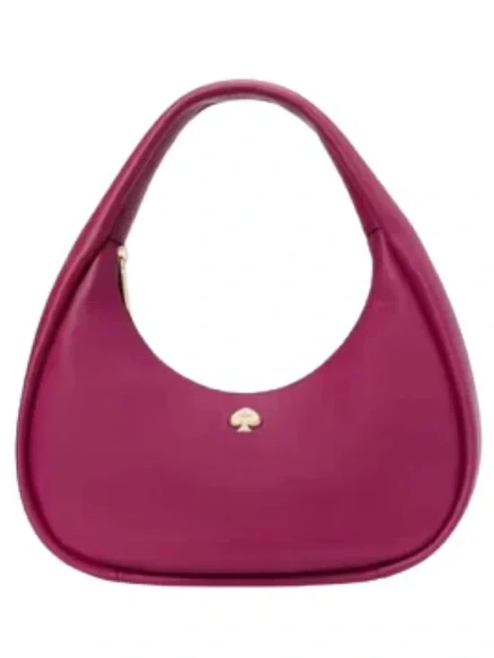 Kate Spade NWOT Kayla large Crescent hobo pebble leather Bag in Dark Raspberry