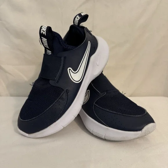 Nike Flex Runner 3 Navy Blue Sneakers No Tie Size 1.5Y