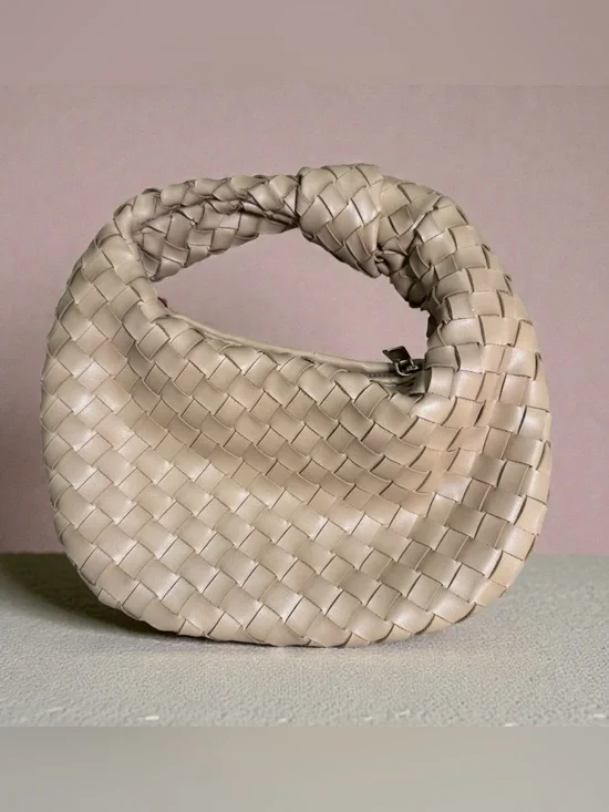 Urban Expressions Neutral Woven Hobo Bag - Beige
