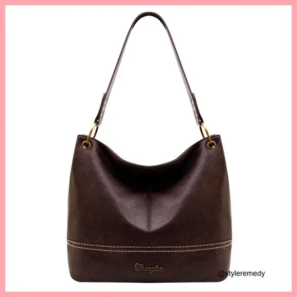 Vegan Leather Hobo Bag with Top Handle and Shoulder Strap