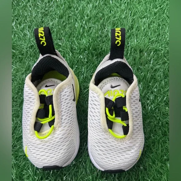 (TD) Nike Air Max 270 'Pure Platinum‎ Volt' DO1384-100 Size 2C