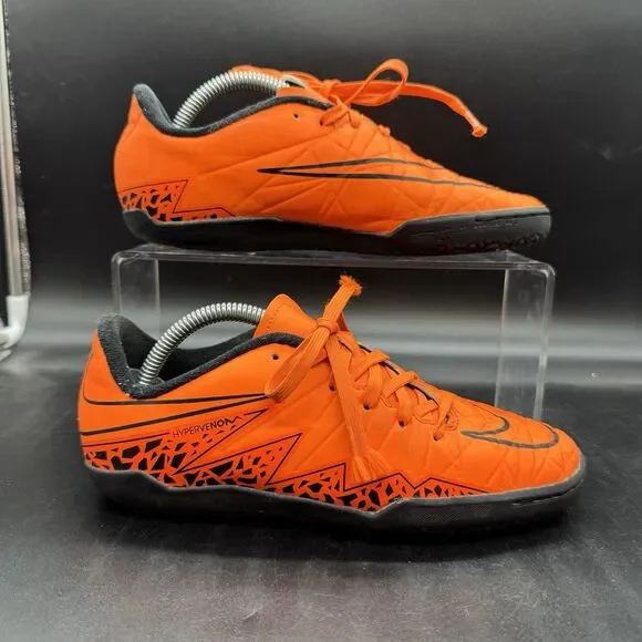 Nike Hypervenom Phelon 2 Indoor Soccer Shoes Size 3.5Y Futbol Orange 749920-888