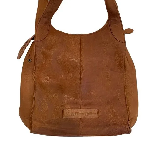 EUC Fossil Vintage Brown Leather Hobo Shoulder Bag‎ with Multiple Pockets
