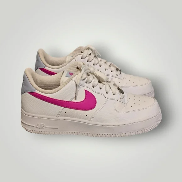 Nike Shoes Youth 8.5 Air Force 1s Sneakers Classic‎ AF1 Pink Swoosh Lace