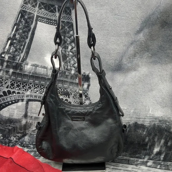 VIA Spiga Black Leather Bag