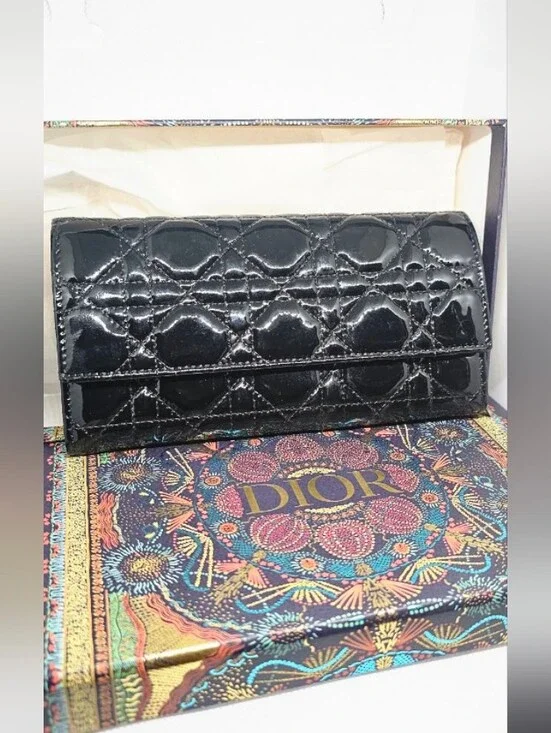 Christian Dior CANNAGE LADY DIOR Rendezvous WALLET with Box