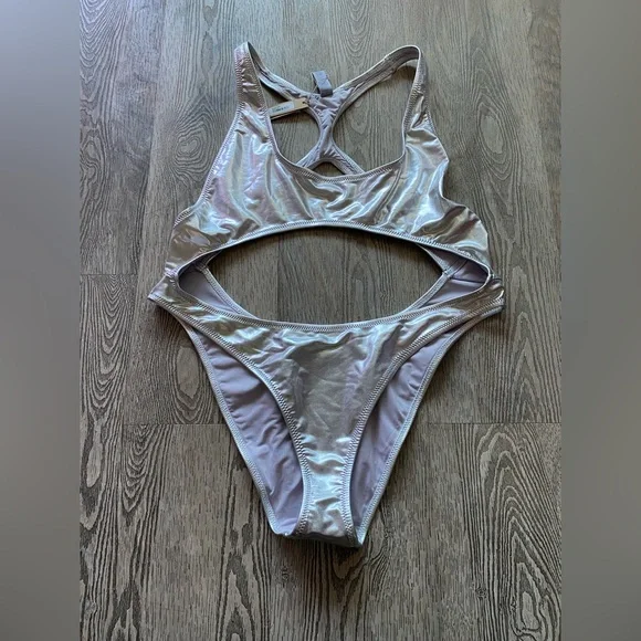 Skims Swim Cut out One Piece in Nickel NWT