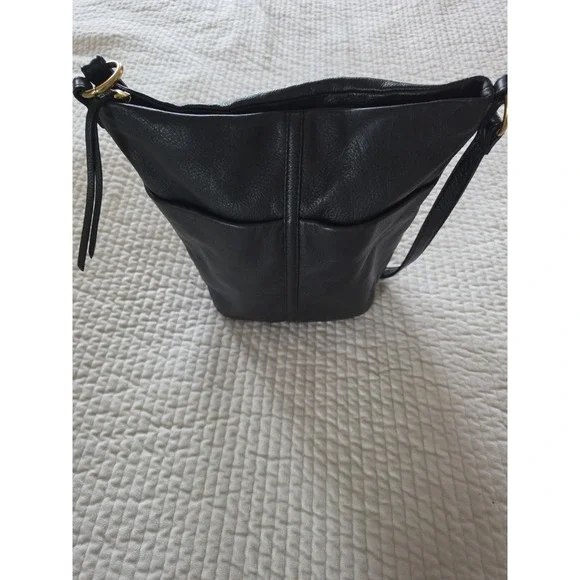 HOBO Fern Crossover Soft Pebble Leather Crossbody Bag Black