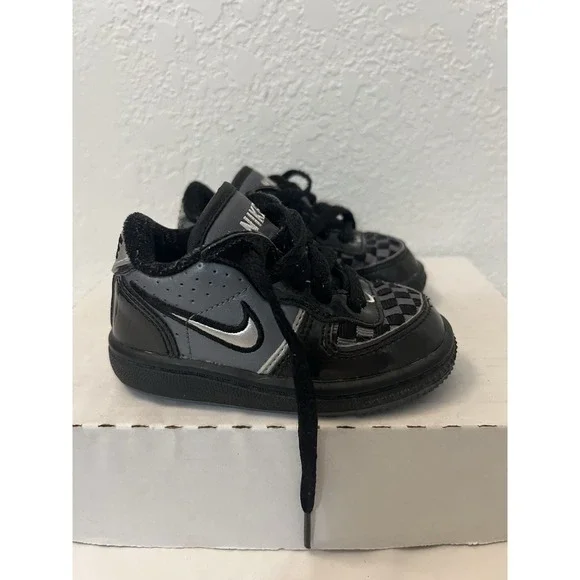 Nike Air Zoom Infiltrator Black Gray Toddler Child 5C Checkered 312818-002 2008