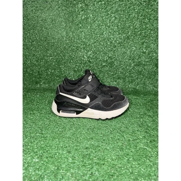 Nike Air Max System Toddler Kids Size 12C Black White Running Shoes Sneakers