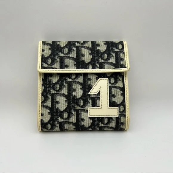 Dior Number 1 Tri-Fold Canvas Wallet, Monogram