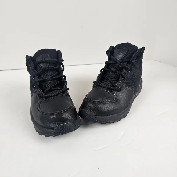 BOYS' TODDLER NIKE MANOA LEATHER BOOTS Sz 10C Lugged Rubber Sole‎