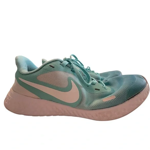 Nike Unisex Kids Revolution 5 D2n Sneakers - Blue/Green CW1410-300 - Size 5Y