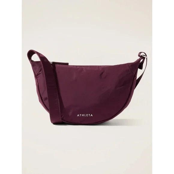 Athleta Bags‎ Womens All About Water Repellent Crossbody Bag Purse Hobo, Beige