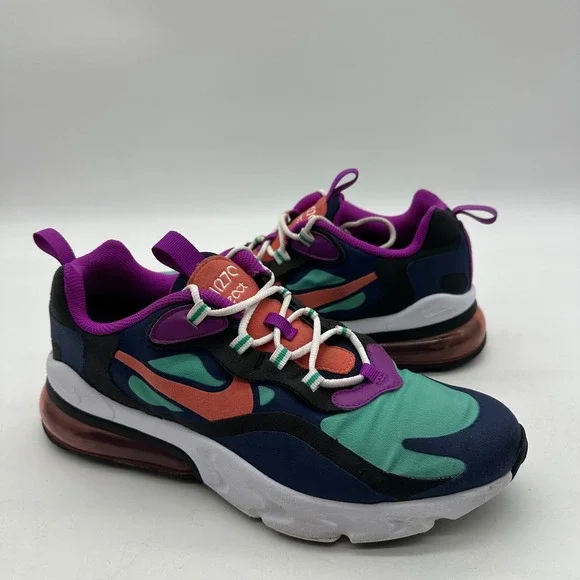 Nike BQ0103-402 Air Max 270 React Youth Size 7Y‎ / Womens 8.5 Multi Color Shoes
