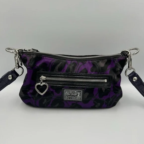 Coach Daisy‎ Ocelot Purple Demi Hobo # H1281-F20024