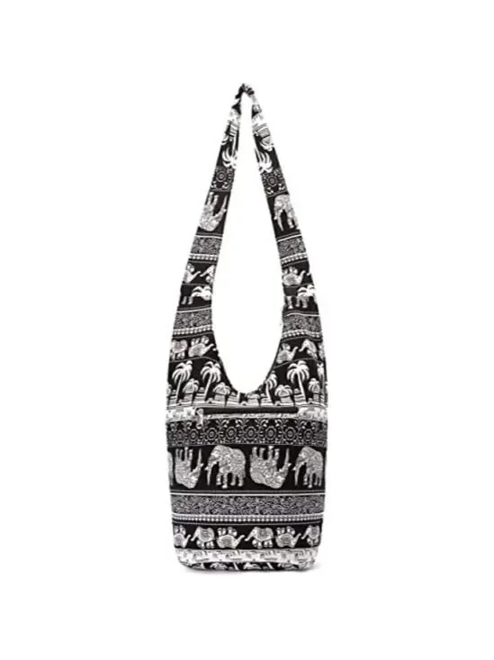 𝅺🆕 Hobo Fashion canvas Shoulder Bag Hippie Crossbody Bohemian Animal Print NWT