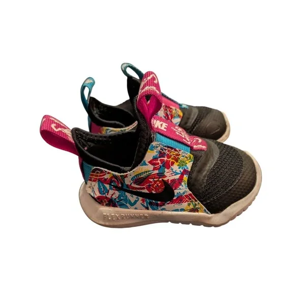 Nike Flex Runner Fable Fable Black‎ Multi Size 3C (6689)