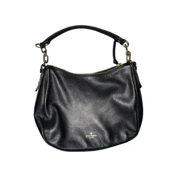 Kate Spade‎ Black Pebbled Leather Hobo Shoulder Bag