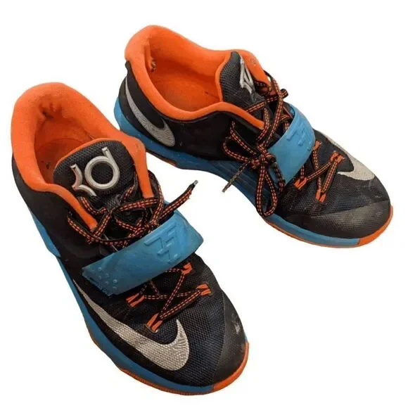 Nike Kevin Durant VII Black Basketball Shoes 669942-002 Size 6Y US / EU 38.5‎