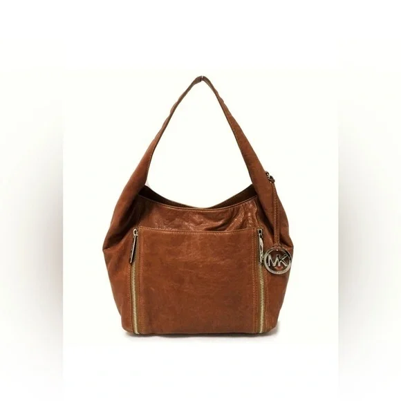 Michael Kors MK Cognac Crosby Hobo Bag