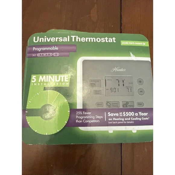 Hunter Programmable Universal 5 & 2 Day Thermostat Model 44132