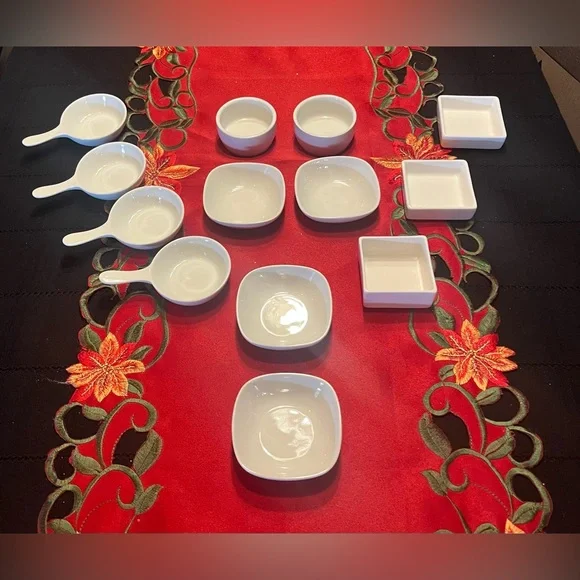 Set of (13) Asian Condiment Serving Dishes