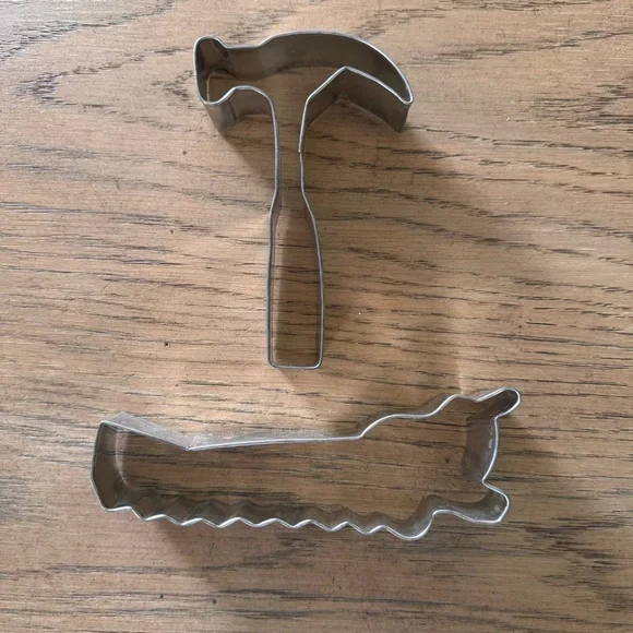 Silver Hammer and Saw Cookie Cutters