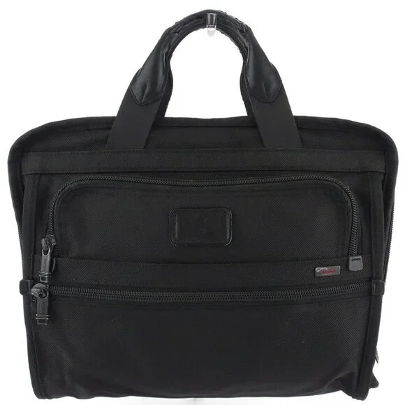 TUMI Business bag Black red Women 26801DH Authentic secondhand