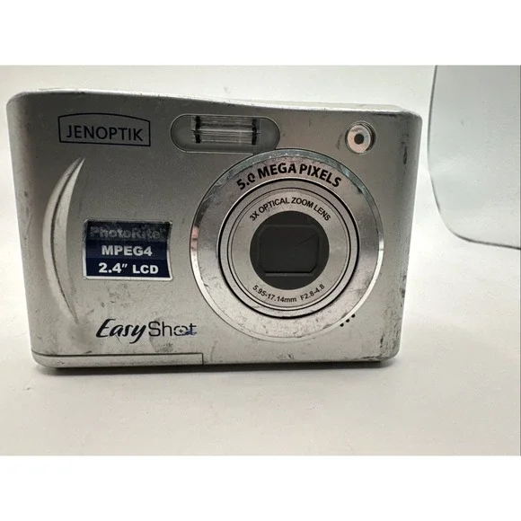 JENOPTIK EasyShot JD5.0z3 5.0MP Compact Digital Camera Silver parts, not working
